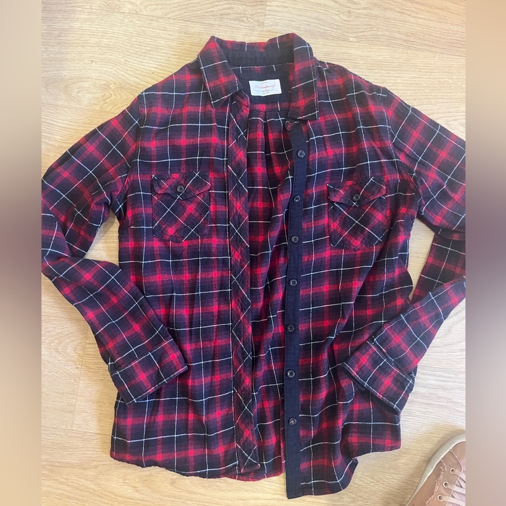 Weatherproof Red and Black Plaid Shirt